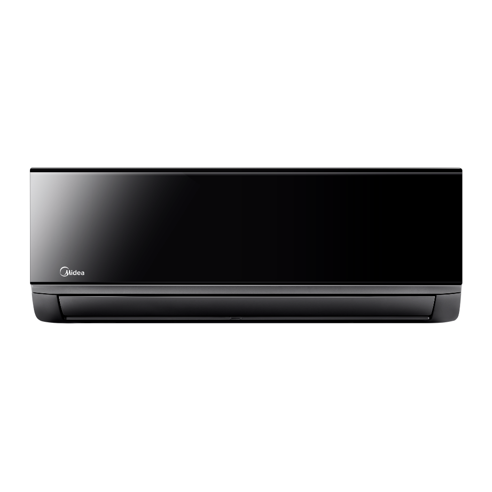 Midea Xtreme Save Black split klíma, fekete dizájnnal, energiatakarékos működéssel, Wi-Fi vezérléssel és fűtésre is alkalmas .