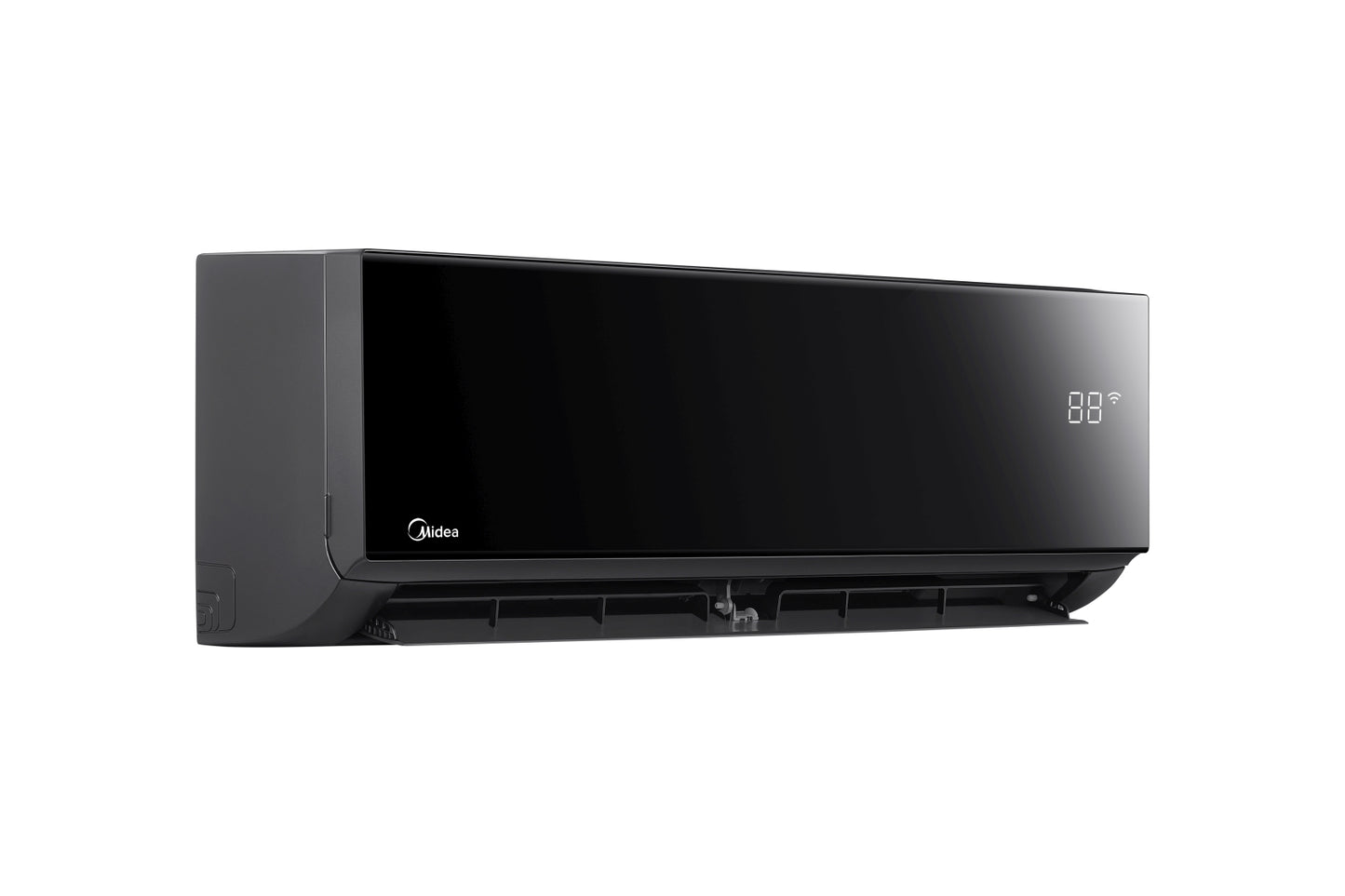 Midea Xtreme Save Black split klíma, fekete dizájnnal, energiatakarékos működéssel, Wi-Fi vezérléssel és fűtésre is alkalmas .