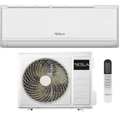 Tesla 3,5 kW inverteres, Wi-Fi-s split klíma energiatakarékos hűtéshez-fűtéshez, csendes működéssel, modern otthonokba.